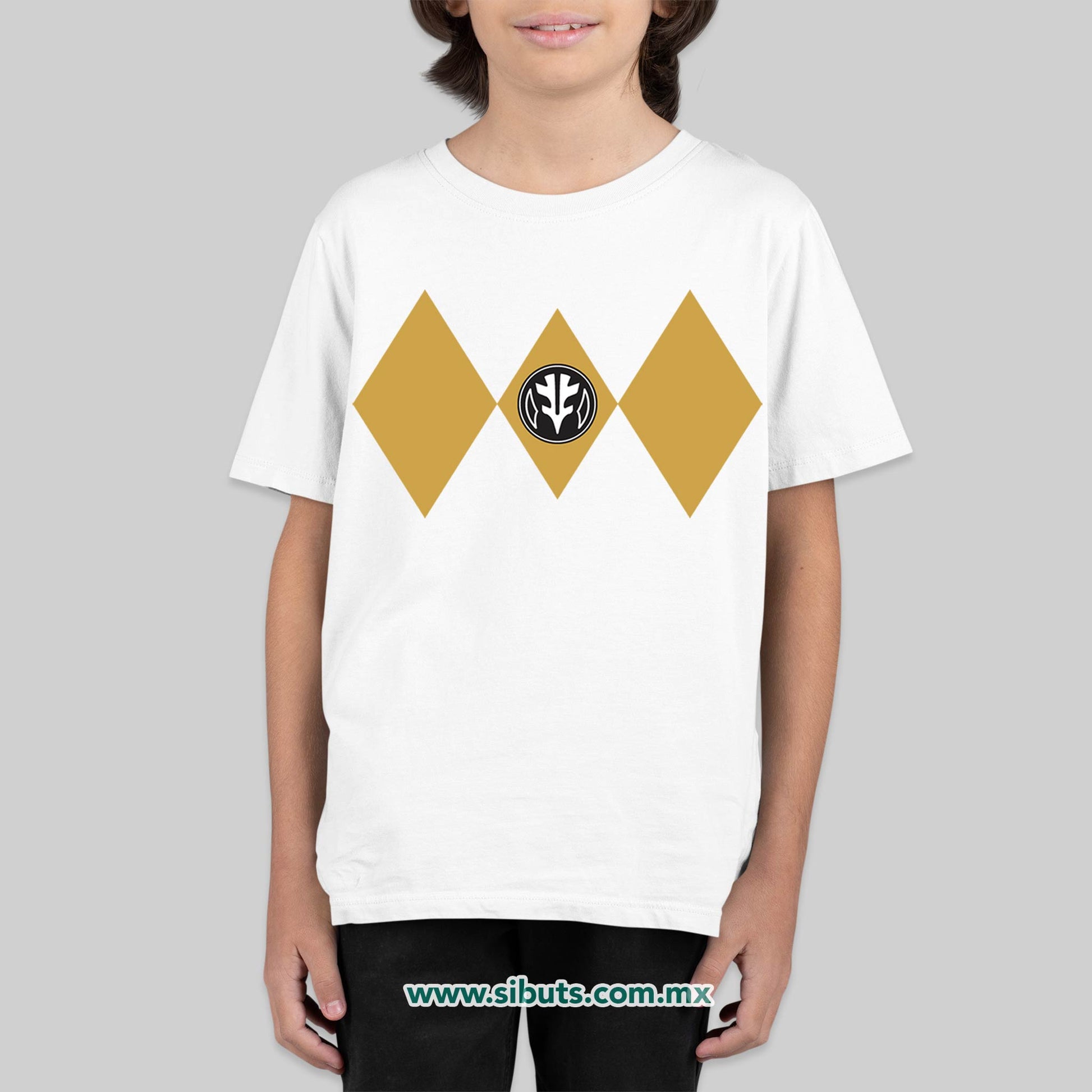 Playera NIño Power Ranger Blanco