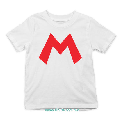 Playera Niño Super Mario Bross Rojo