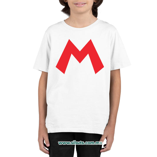 Playera Niño Super Mario Bross Rojo