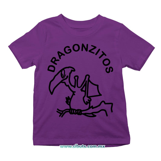 Playera Niño Dulces Dragonzito Morado