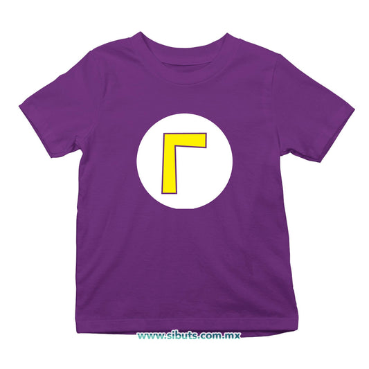 Playera Niño Mario Bros Waluigi