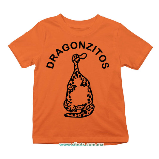 Playera Niño Dulces Dragonzito Naranja