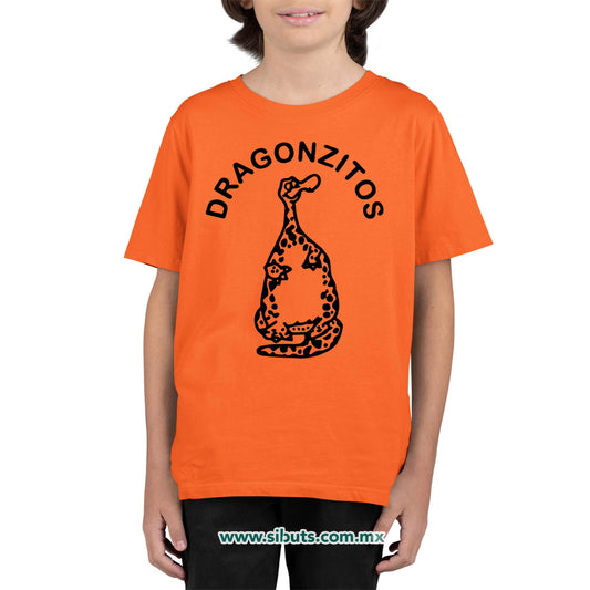 Playera Niño Dulces Dragonzito Naranja