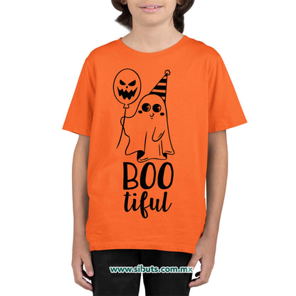 Playera Niño Halloween Boo Tiful