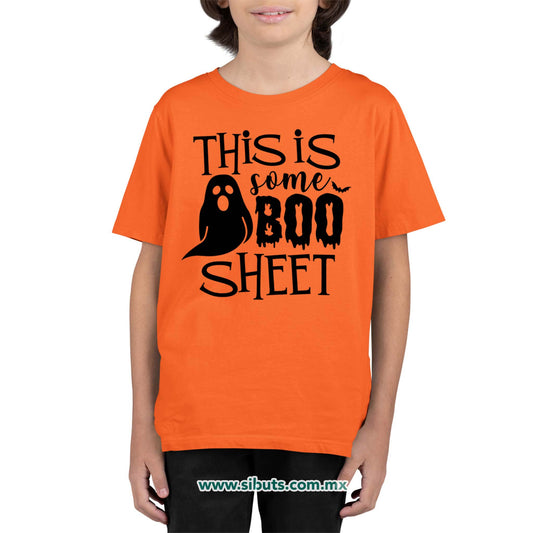 Playera Niño Halloween This Is Some Boo Sheet