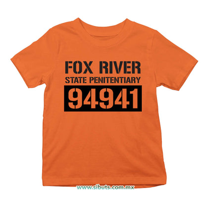Playera Niño Prison Break Fox River