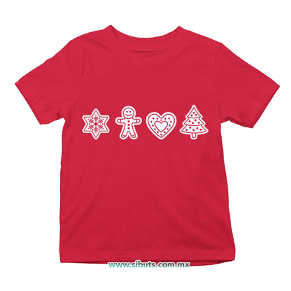 Playera Niño Galletas De Jengibre Navidad