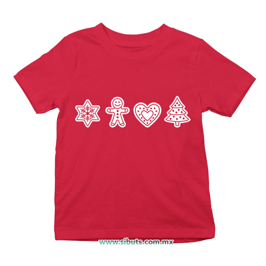 Playera Niño Galletas De Jengibre Navidad