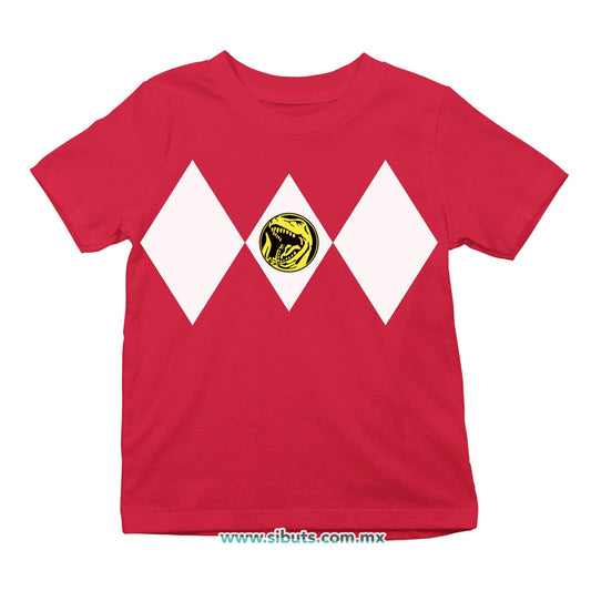 Playera NIño Power Ranger Rojo