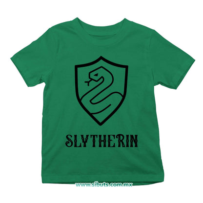 Playera NIño Harry Potter Slytherin