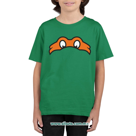 Playera Niño Tortuga Ninja Miguel Angel