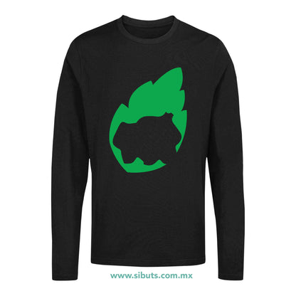 Playera Hombre Manga Larga Pokemon Bulbasaur