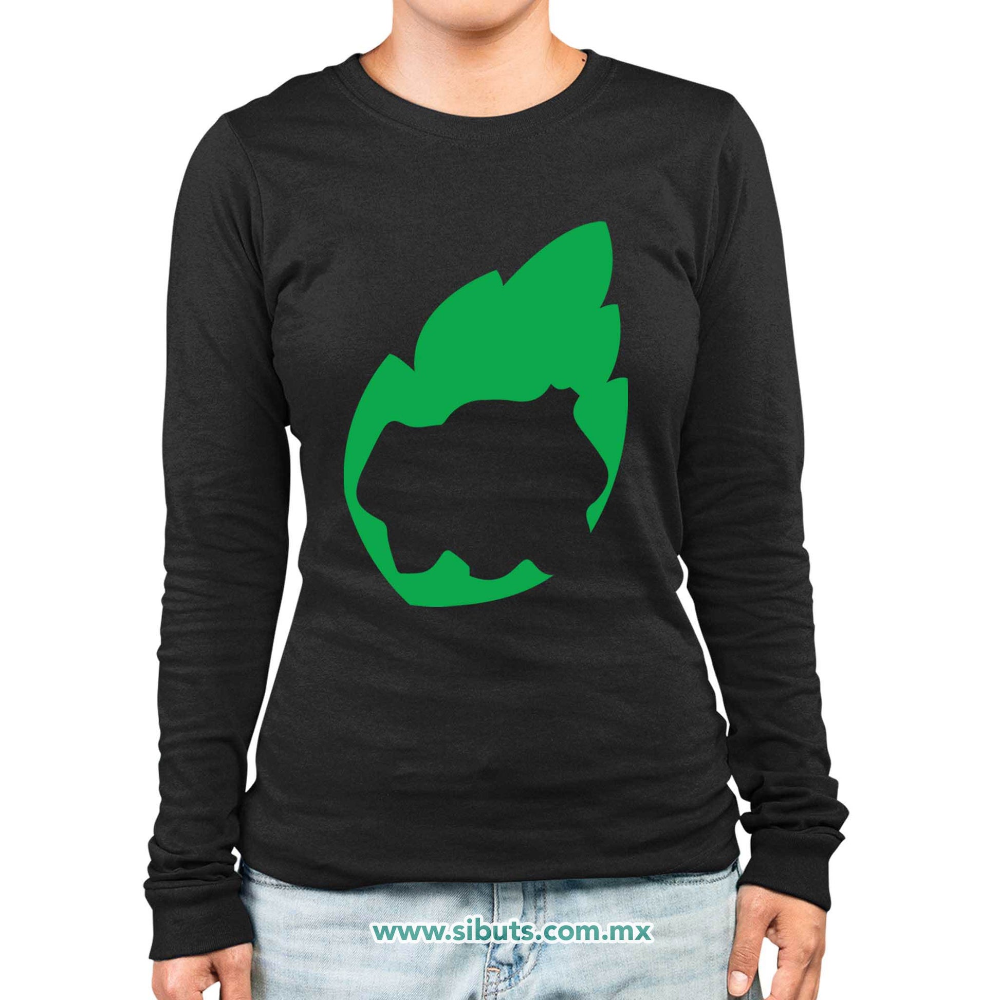 Playera Mujer Manga Larga Pokemon Bulbasaur