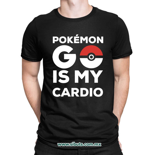 Playera Hombre Pokemon Go Is My Cardio