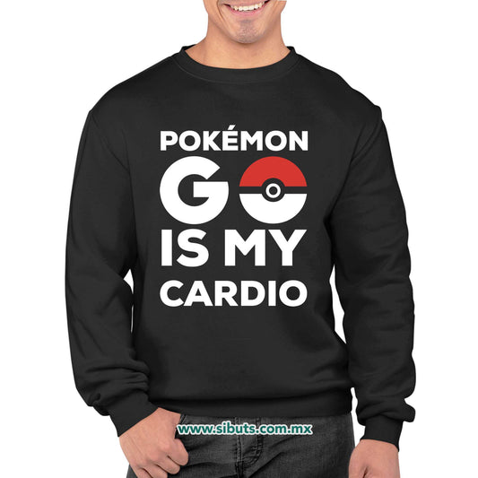 Sudadera Hombre Cuello Redondo Pokemon Go Is My Cardio