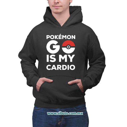 Sudadera Hombre Gorro Pokemon Go Is My Cardio