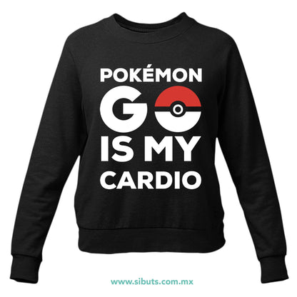 Sudadera Mujer Cuello Redondo Pokemon Go Is My Cardio