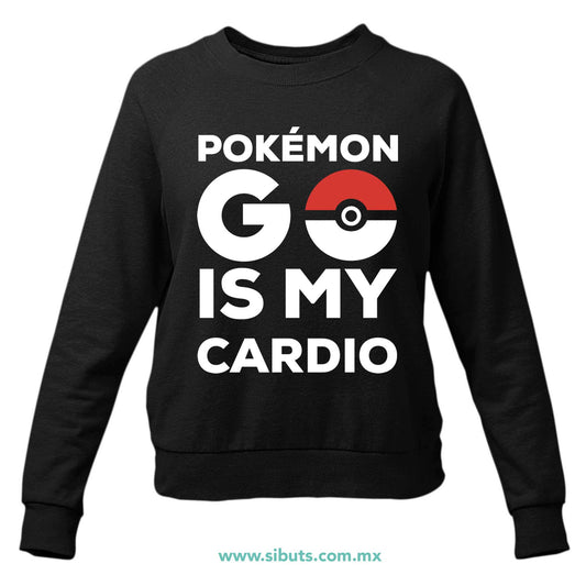 Sudadera Mujer Cuello Redondo Pokemon Go Is My Cardio