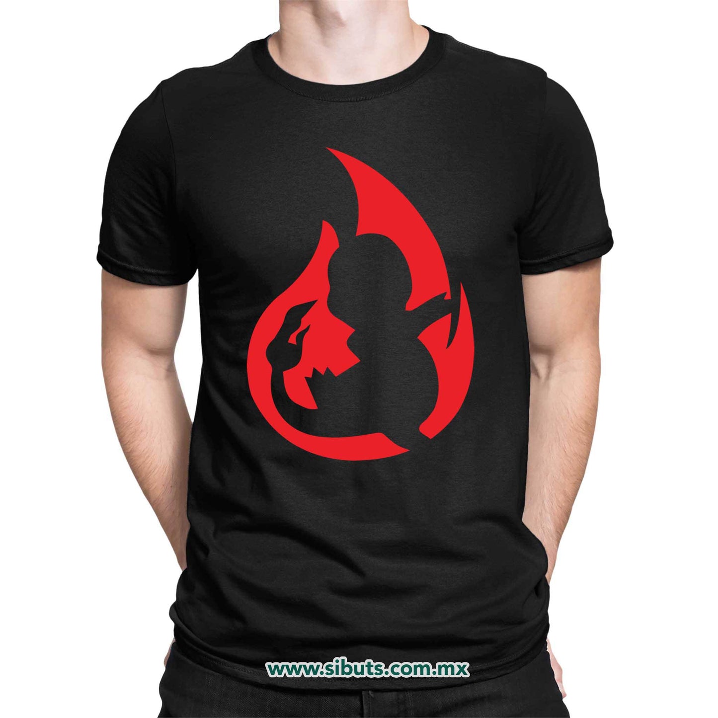 Playera Hombre Pokemon Charmander