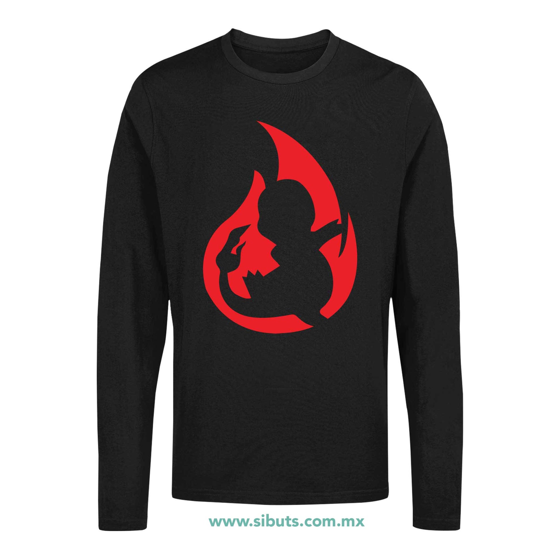 Playera Hombre Manga Larga Pokemon Charmander
