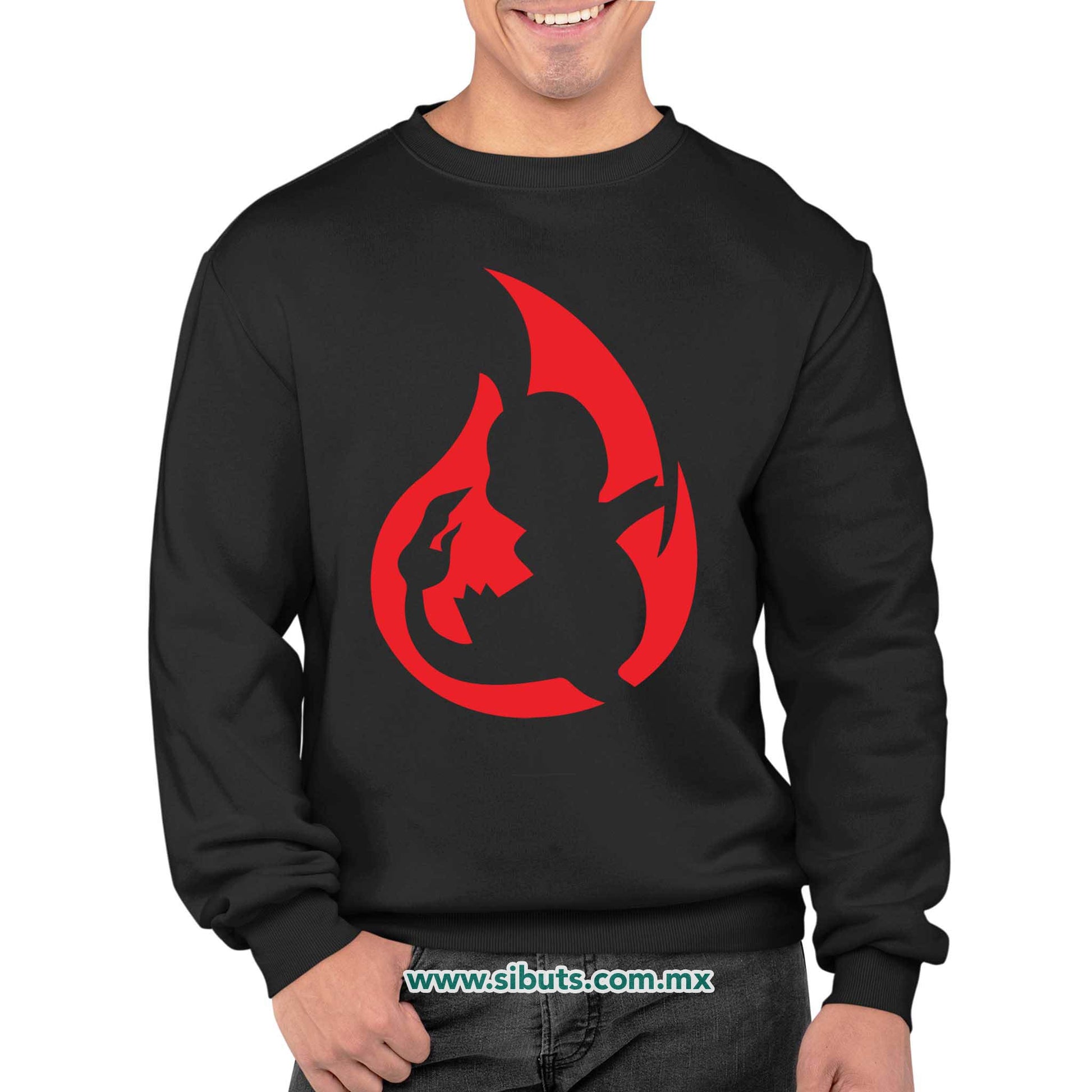 Sudadera Hombre Cuello Redondo Pokemon Charmander