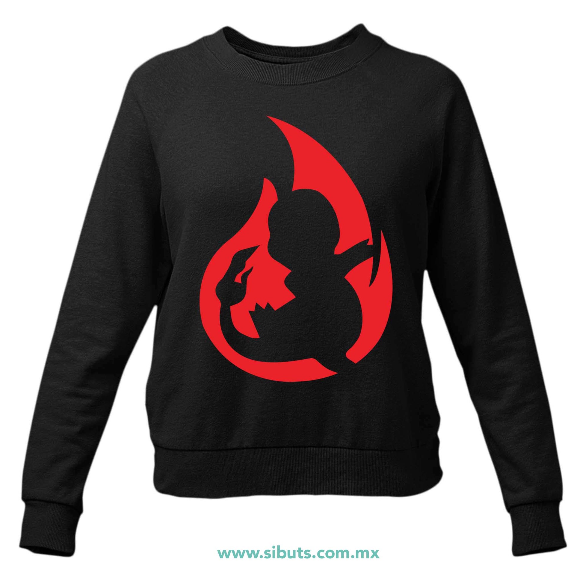 Sudadera Mujer Cuello Redondo Pokemon Charmander