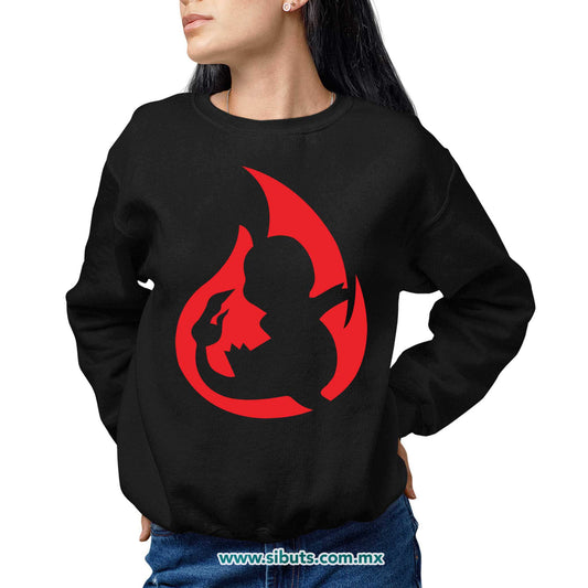 Sudadera Mujer Cuello Redondo Pokemon Charmander