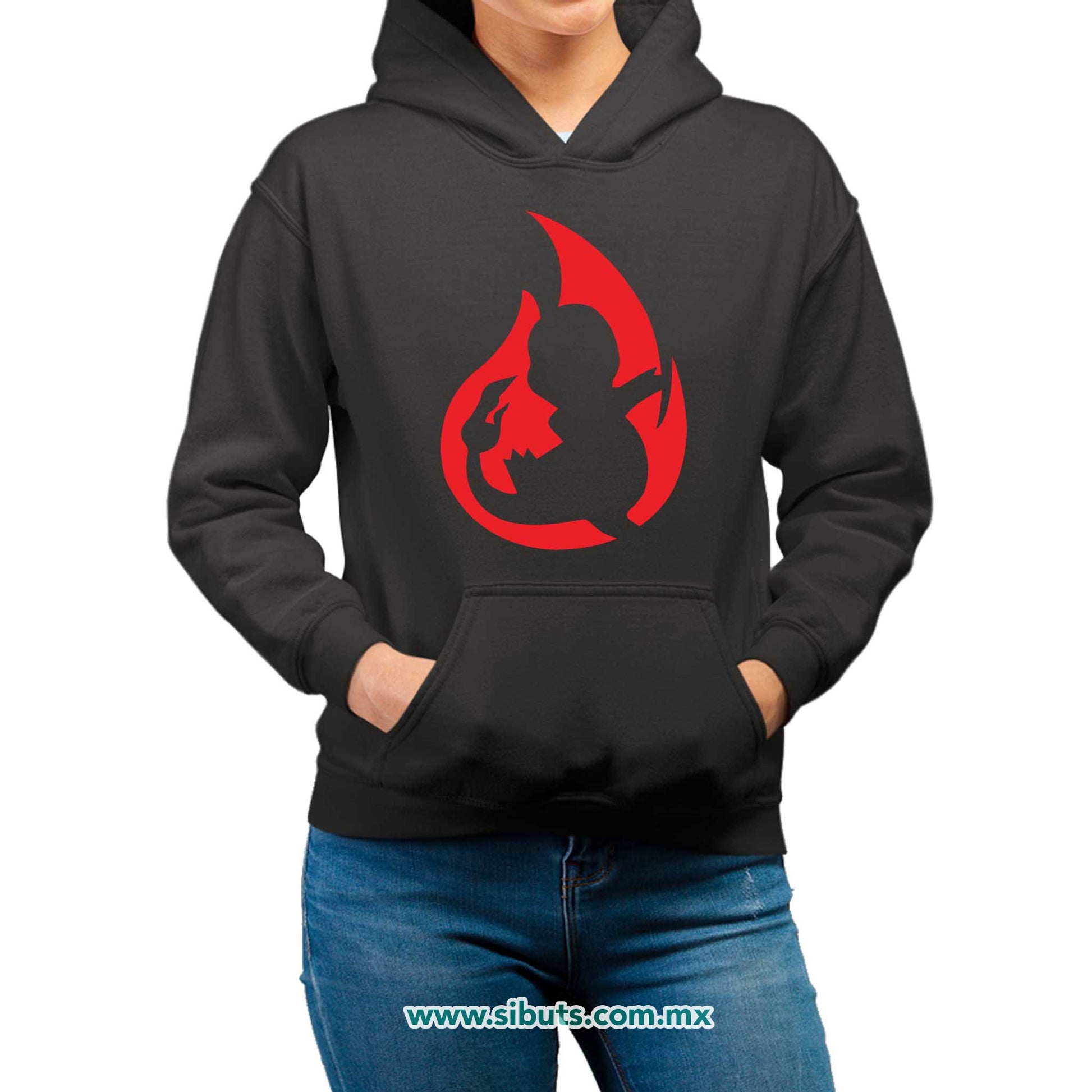 Sudadera Mujer Gorro Pokemon Charmander