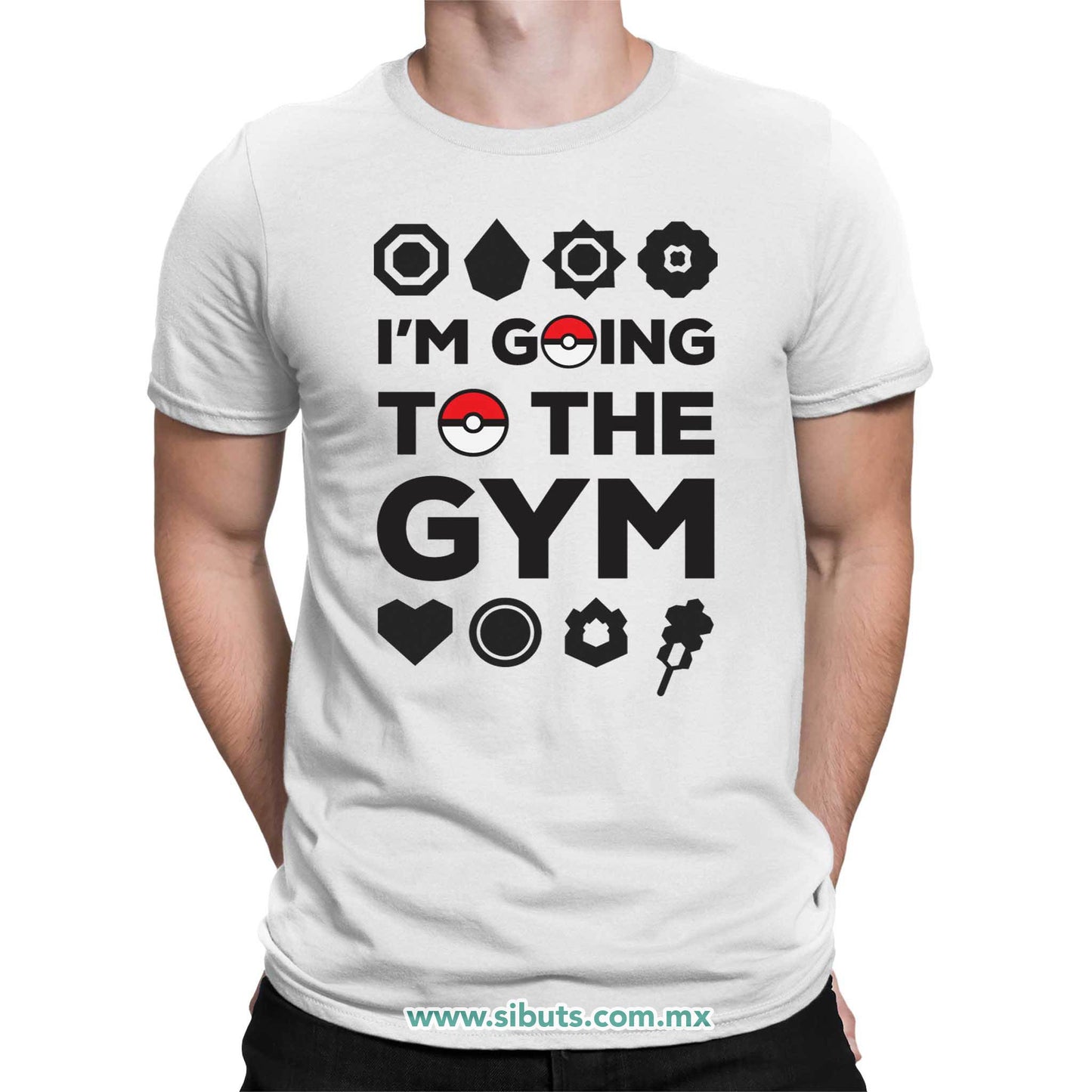 Playera Hombre Pokemon Go I´m Go To The Gym