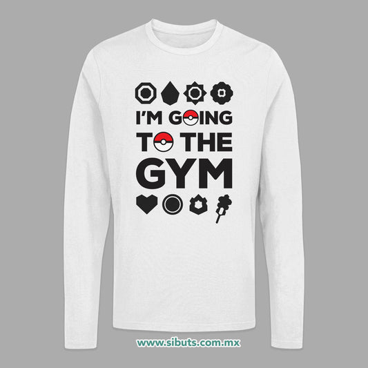 Playera Hombre Manga Larga Pokemon Go I´m Go To The Gym