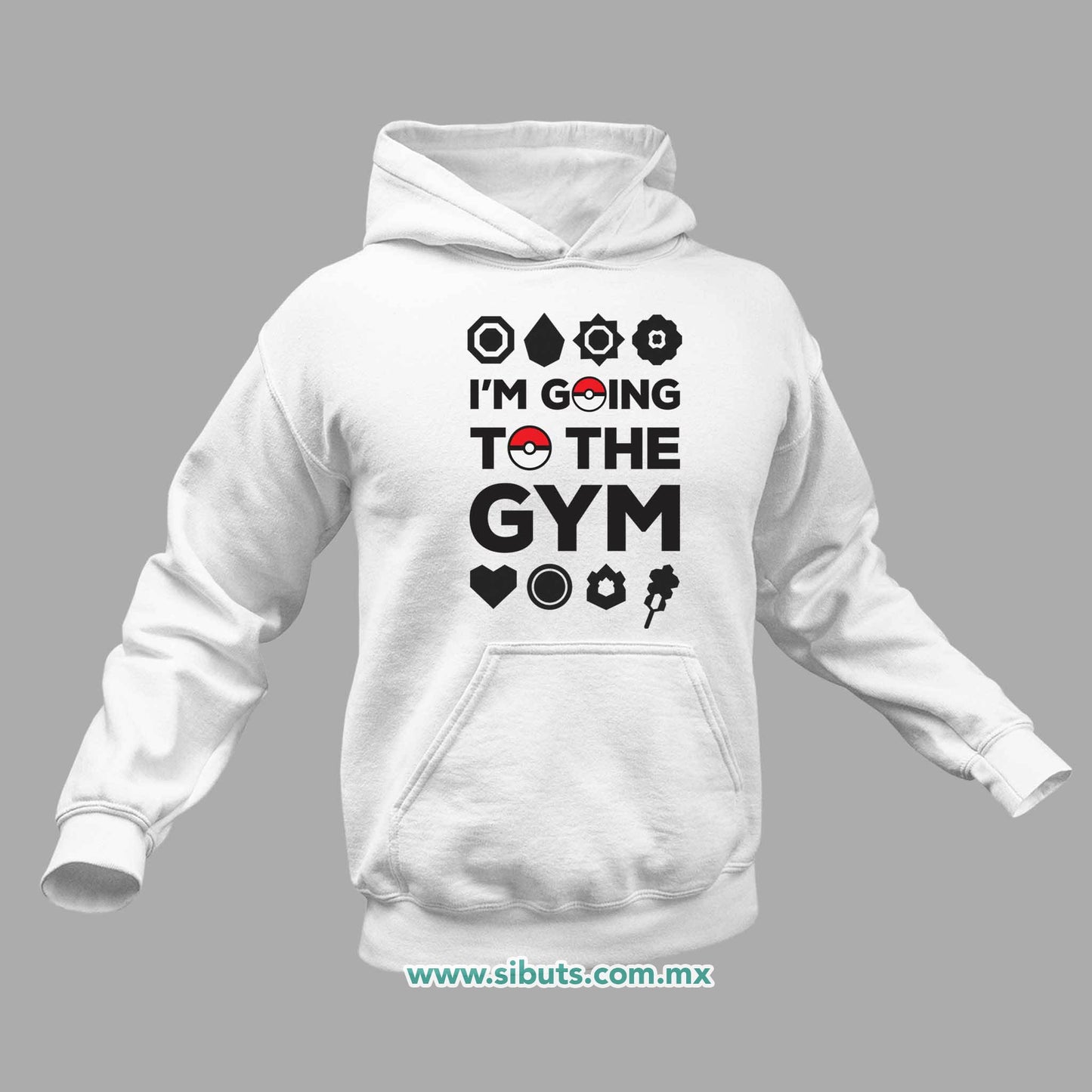 Sudadera Hombre Gorro Pokemon Go I´m Go To The Gym