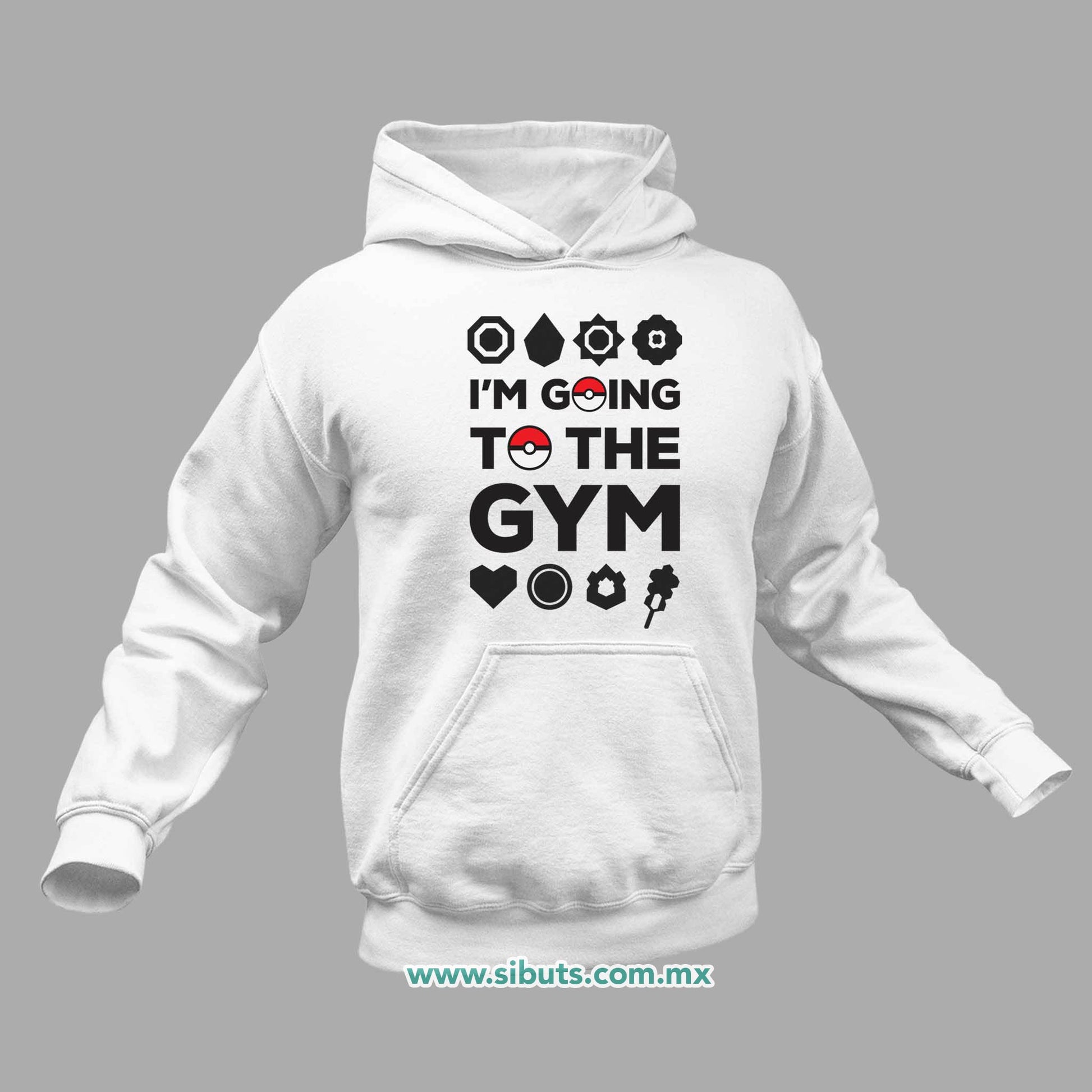 Sudadera Hombre Gorro Pokemon Go I´m Go To The Gym