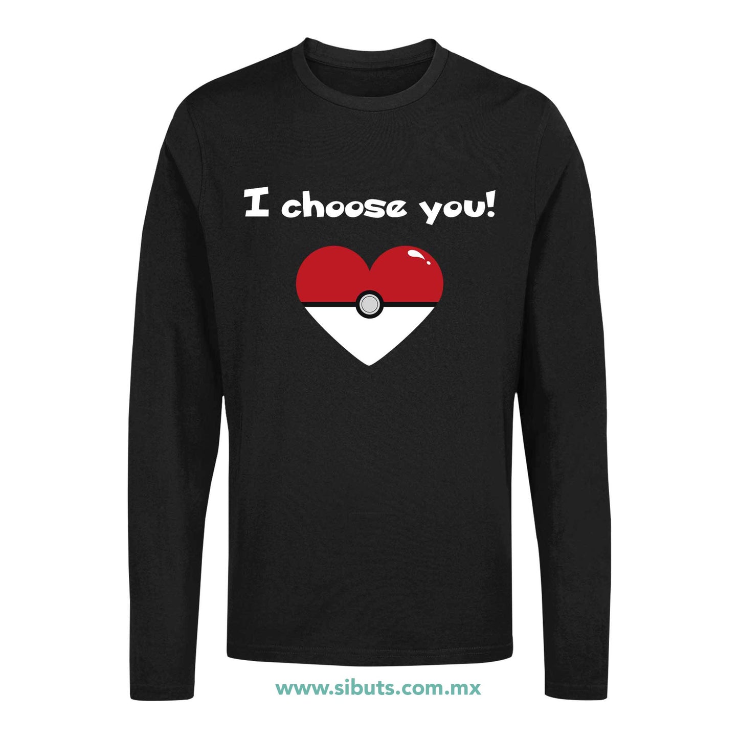 Playera Hombre Manga Larga Pokemon I Chose You