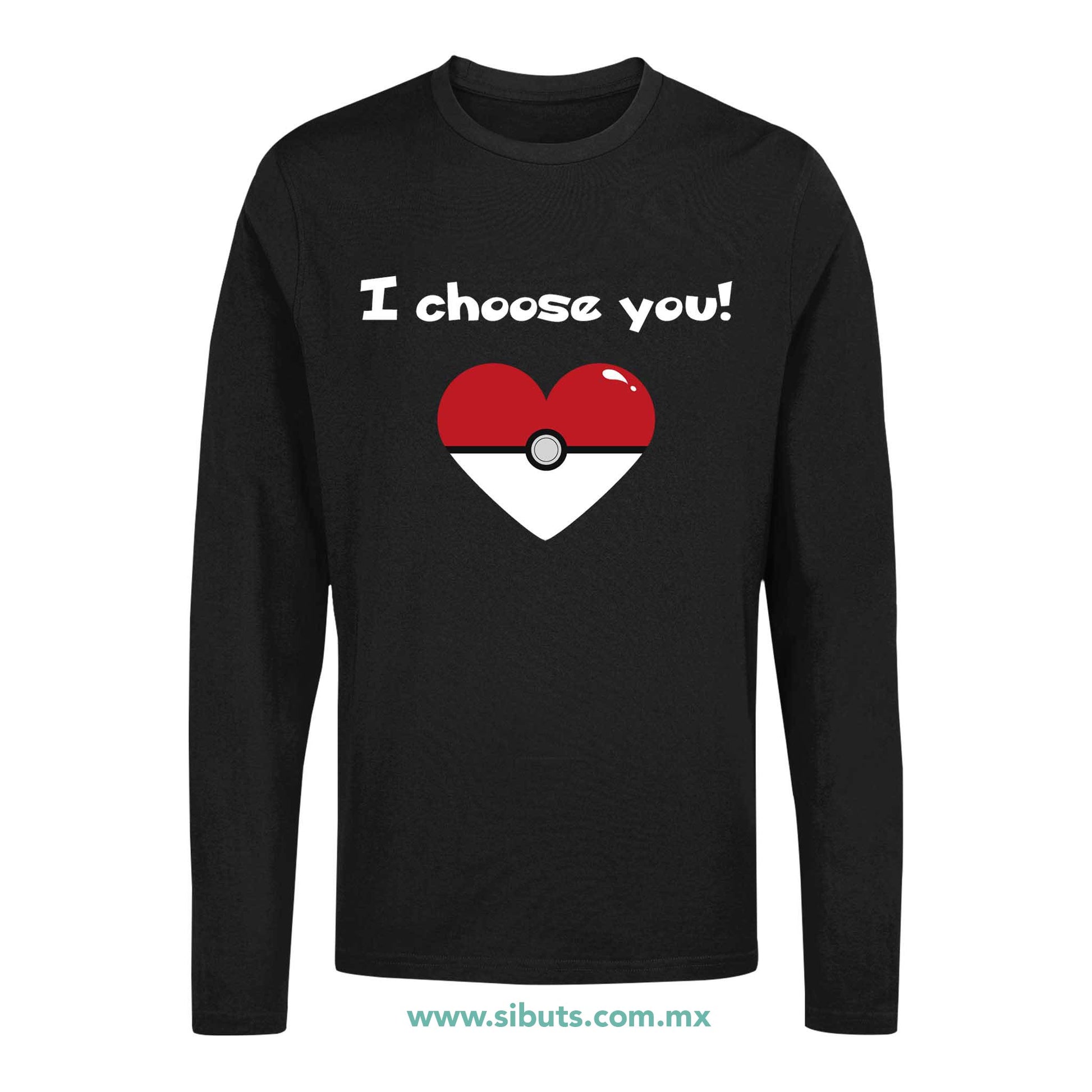 Playera Hombre Manga Larga Pokemon I Chose You