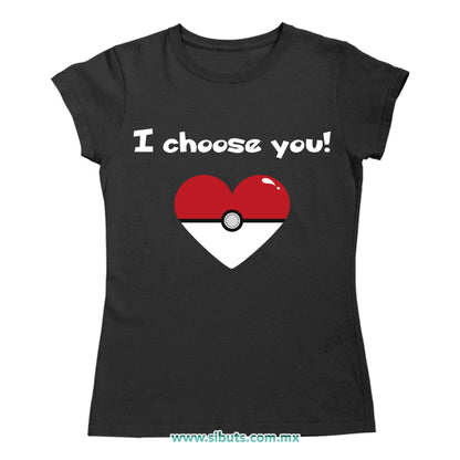 Playera Mujer Pokemon I Chose You
