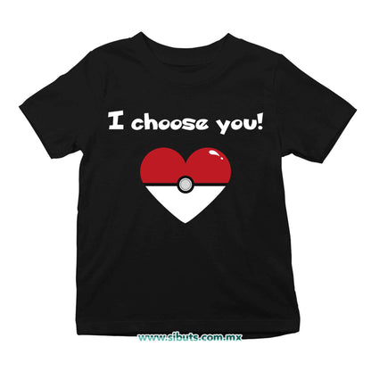 Playera Niña Pokemon I Chose You