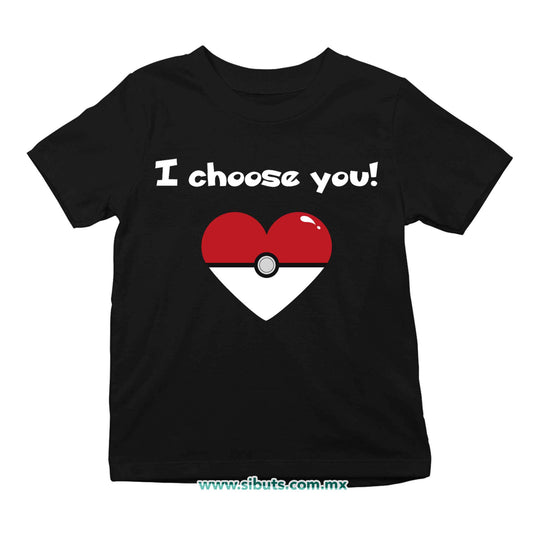 Playera Niña Pokemon I Chose You