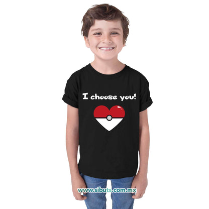 Playera Niña Pokemon I Chose You