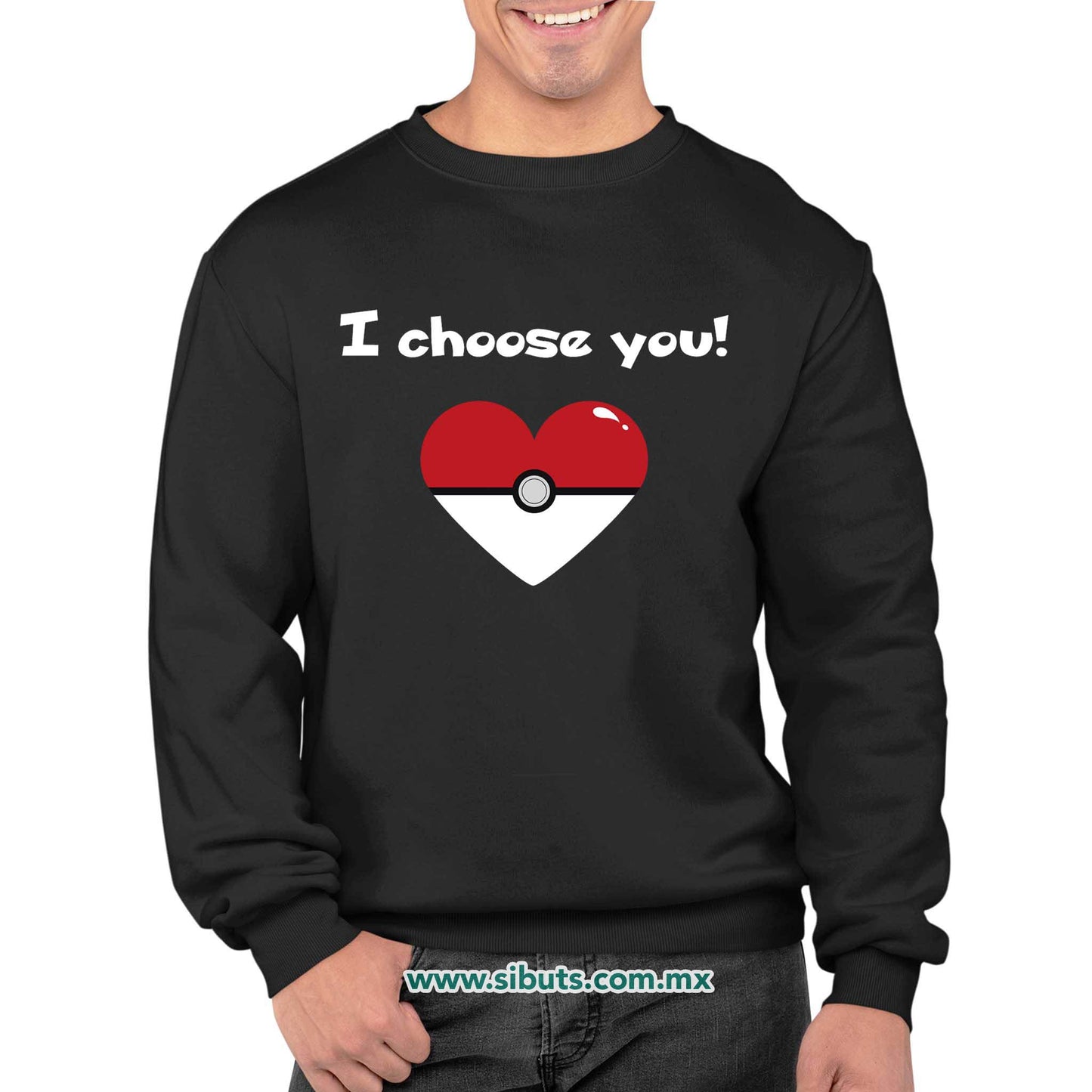 Sudadera Hombre Cuello Redondo Pokemon I Chose You