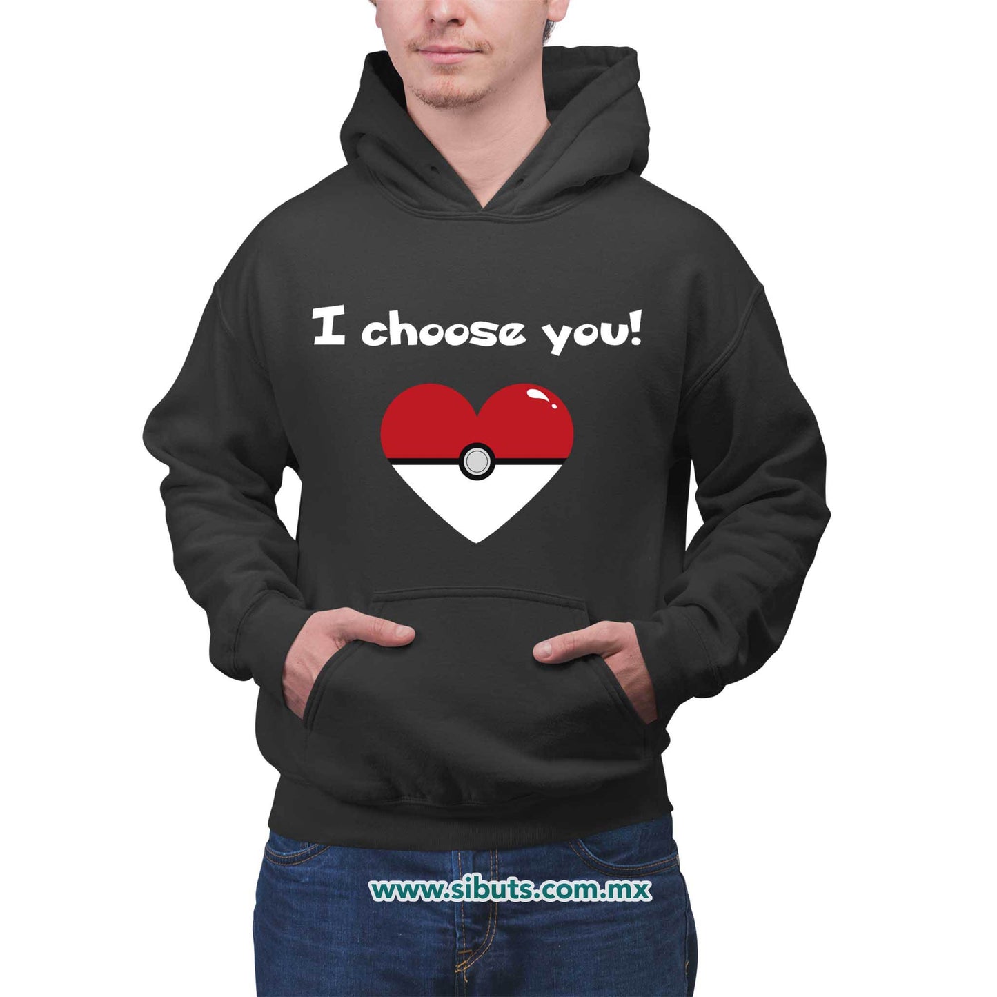 Sudadera Hombre Gorro Pokemon I Chose You