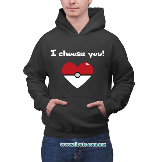 Sudadera Hombre Gorro Pokemon I Chose You