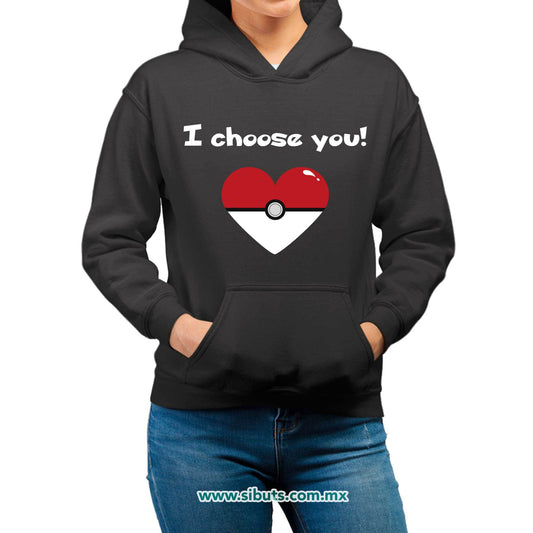 Sudadera Mujer Gorro Pokemon I Chose You
