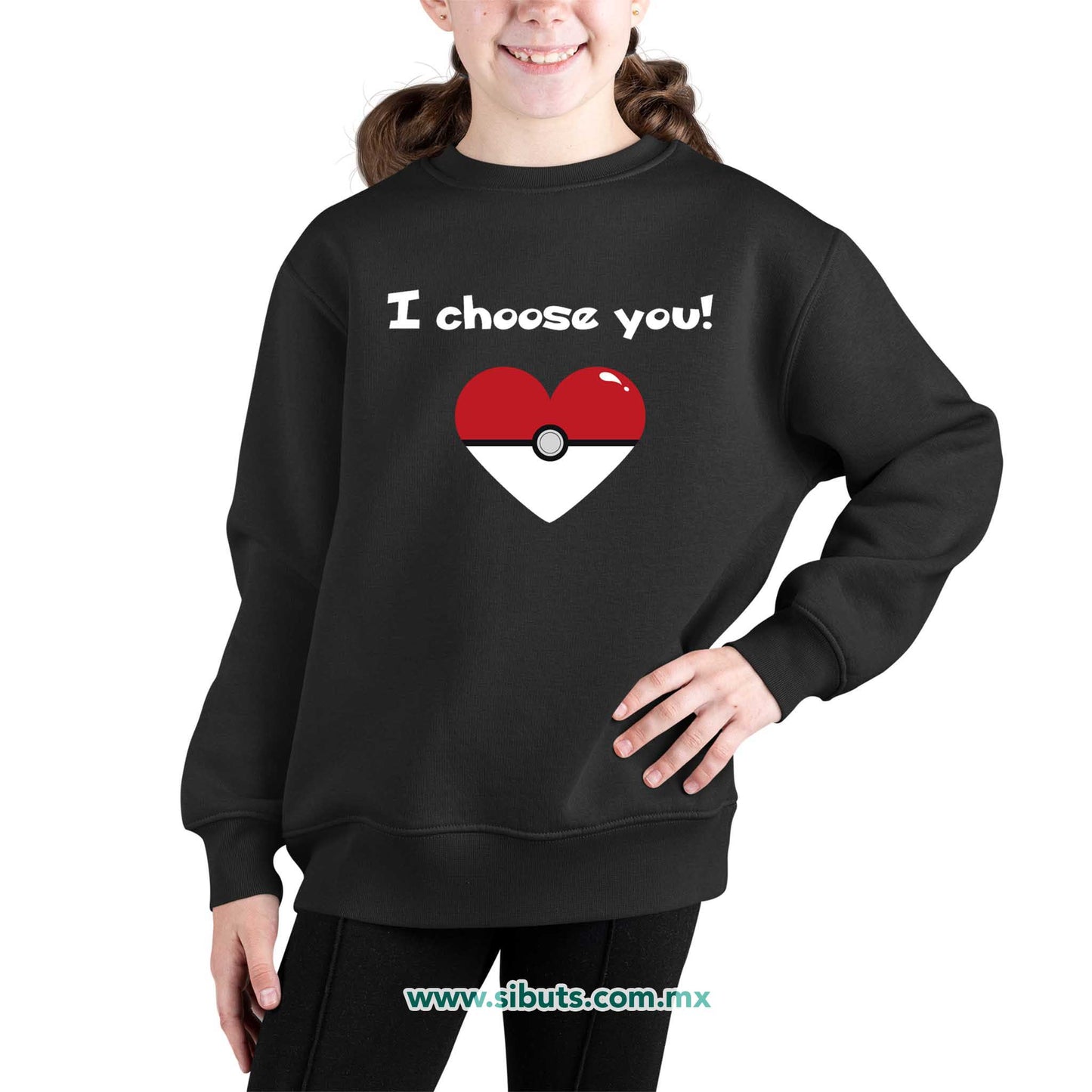 Sudadera Niña Cuello Redondo Pokemon I Chose You
