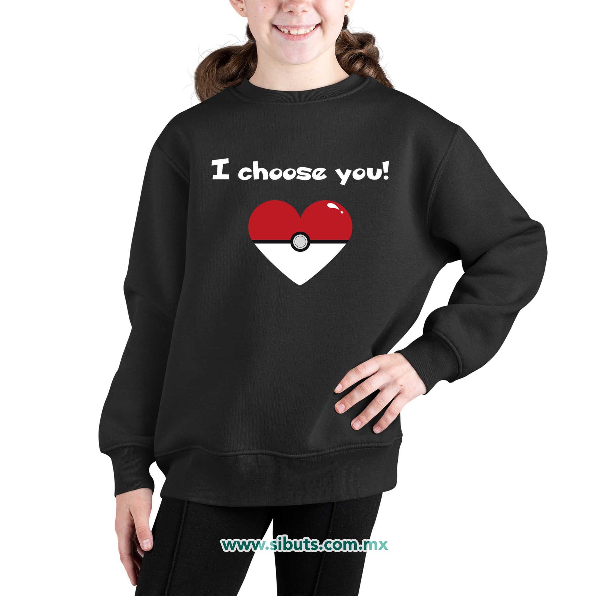 Sudadera Niña Cuello Redondo Pokemon I Chose You