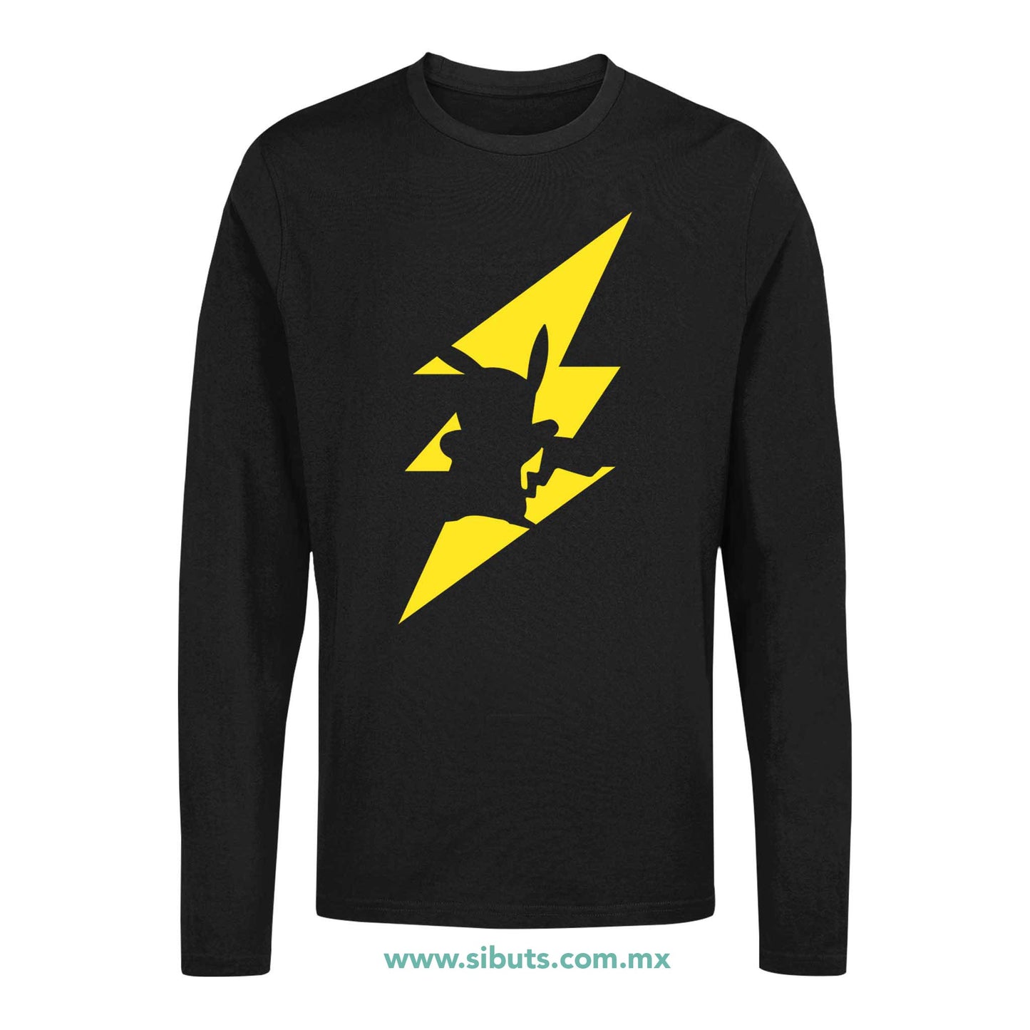 Playera Hombre Manga Larga Pokemon Pikachu