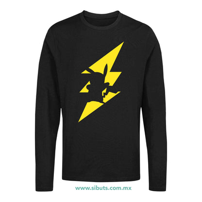 Playera Hombre Manga Larga Pokemon Pikachu