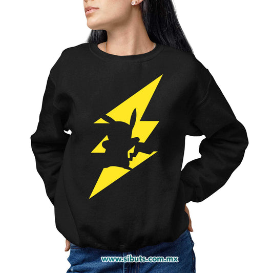 Sudadera Mujer Cuello Redondo Pokemon Pikachu