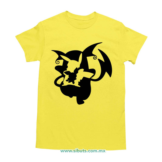 Playera Hombre Pokemon Pikachu Evolutions