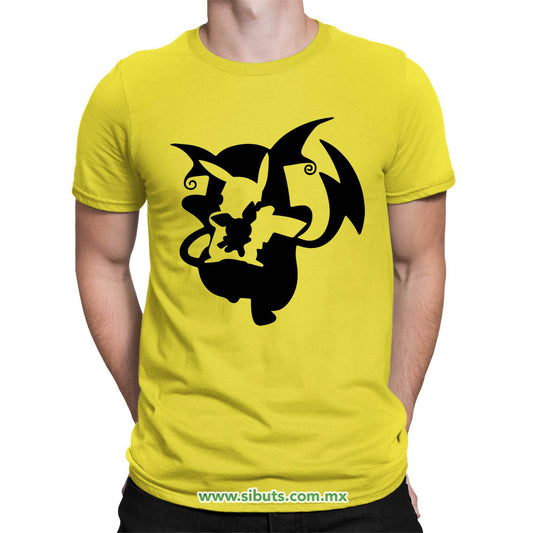 Playera Hombre Pokemon Pikachu Evolutions
