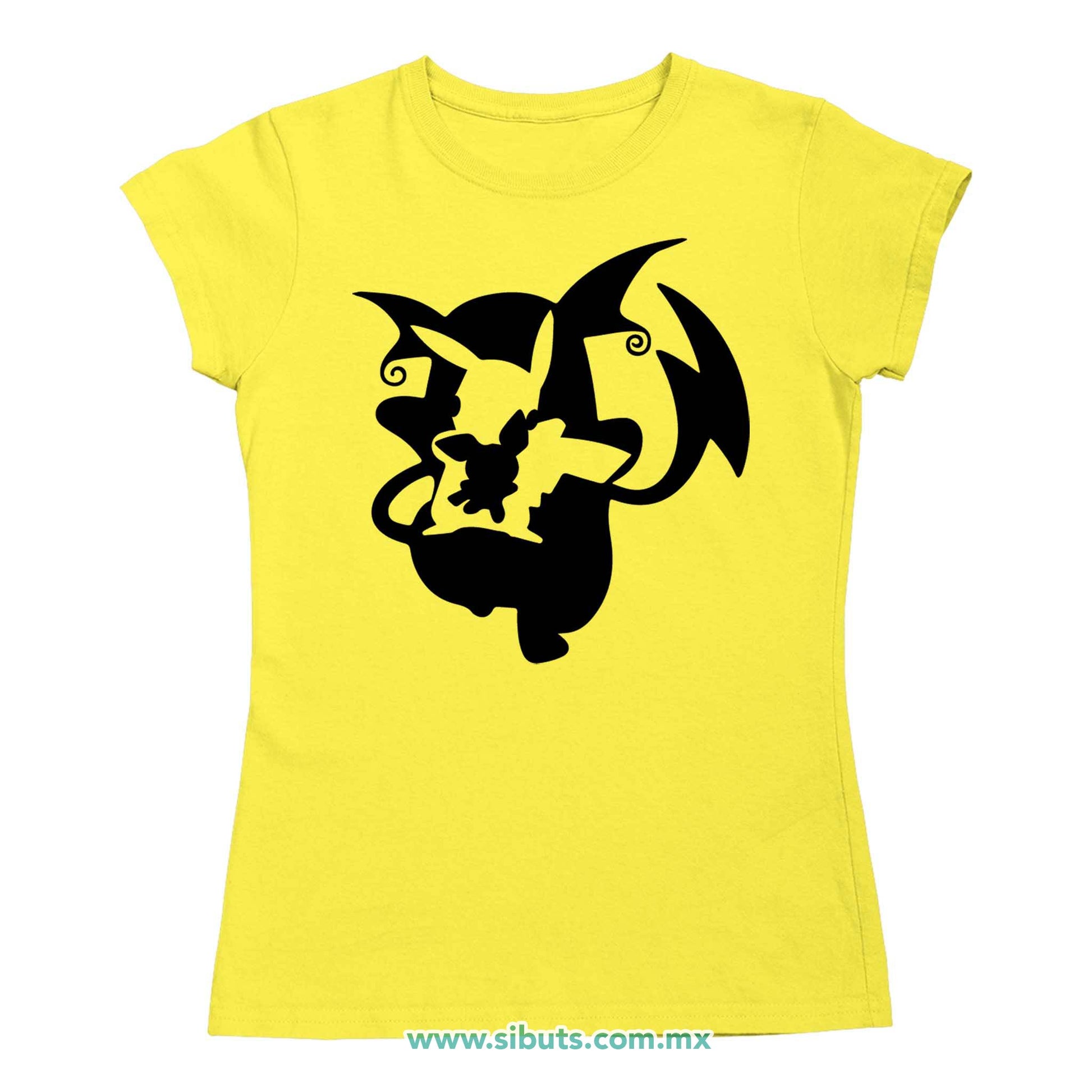 Playera Mujer Pokemon Pikachu Evolutions